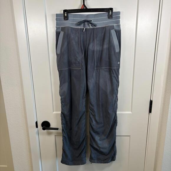 Pants - Lululemon Dance Studio Pant III Lined Mid-Rise Full Length Blue/Grey Size 8 EUC